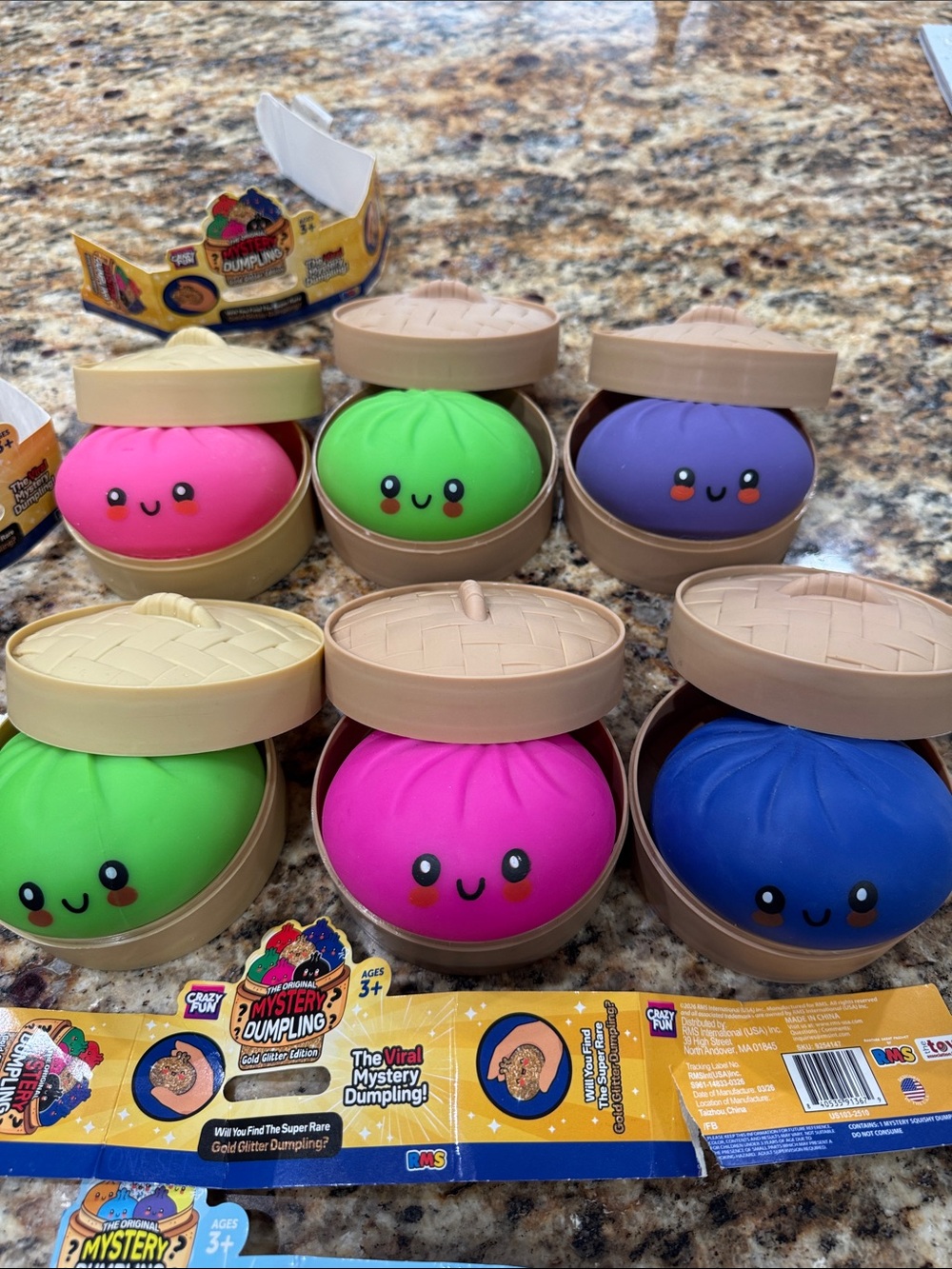 RMS Mystery Dumplings Lot of 6 opened but new - Pink, Green, Purple